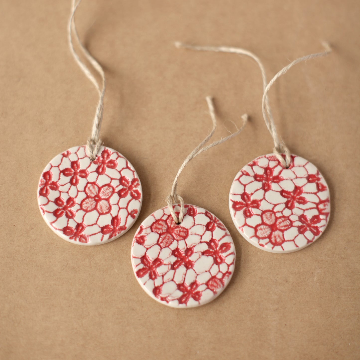 Pressed Lace Christmas Ornament