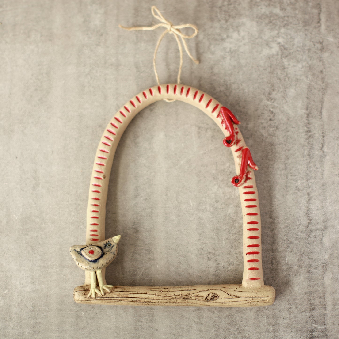 Outdoor Handmade Ceramic Wall Hanging