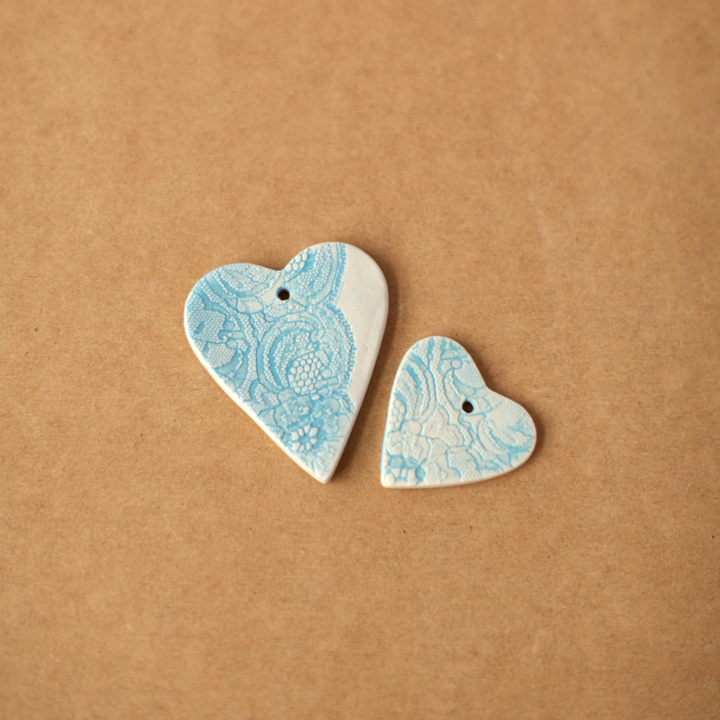 Pressed Lace Heart Gift Tags