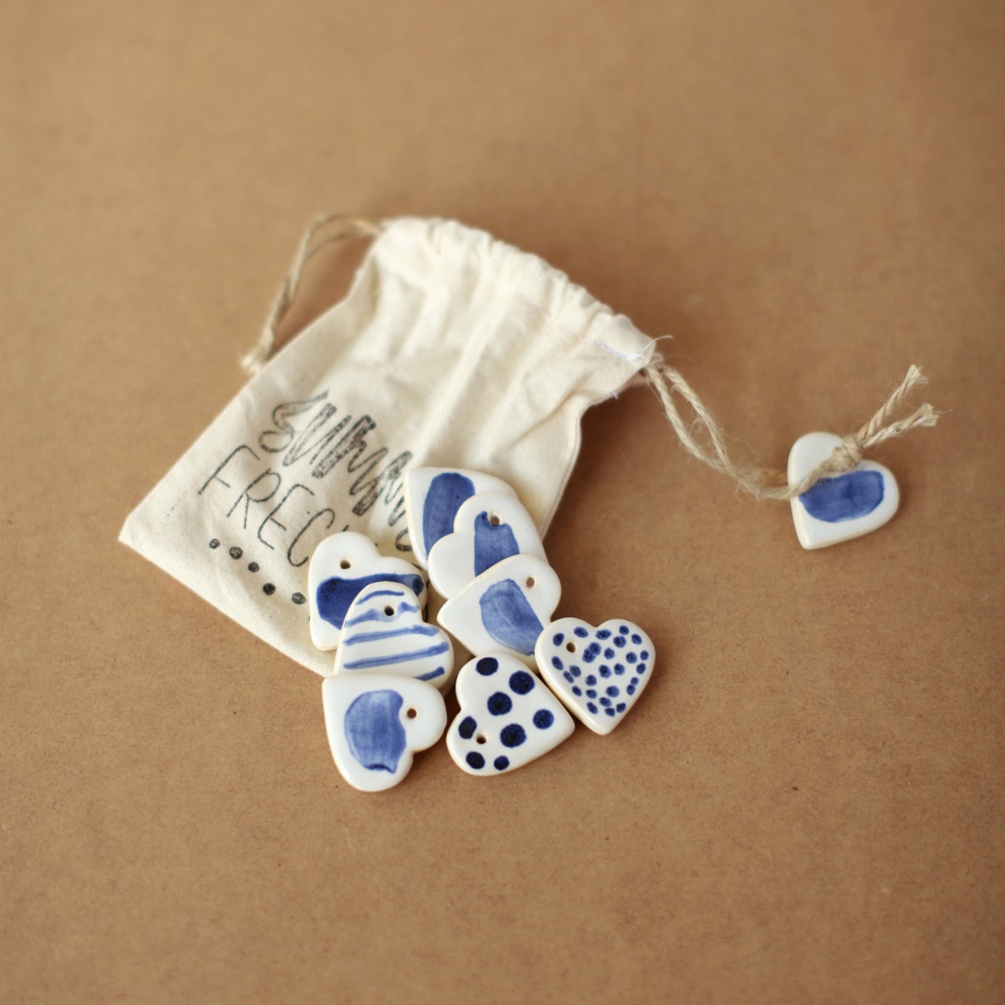 Blue and White Gift Tags - Set of 9