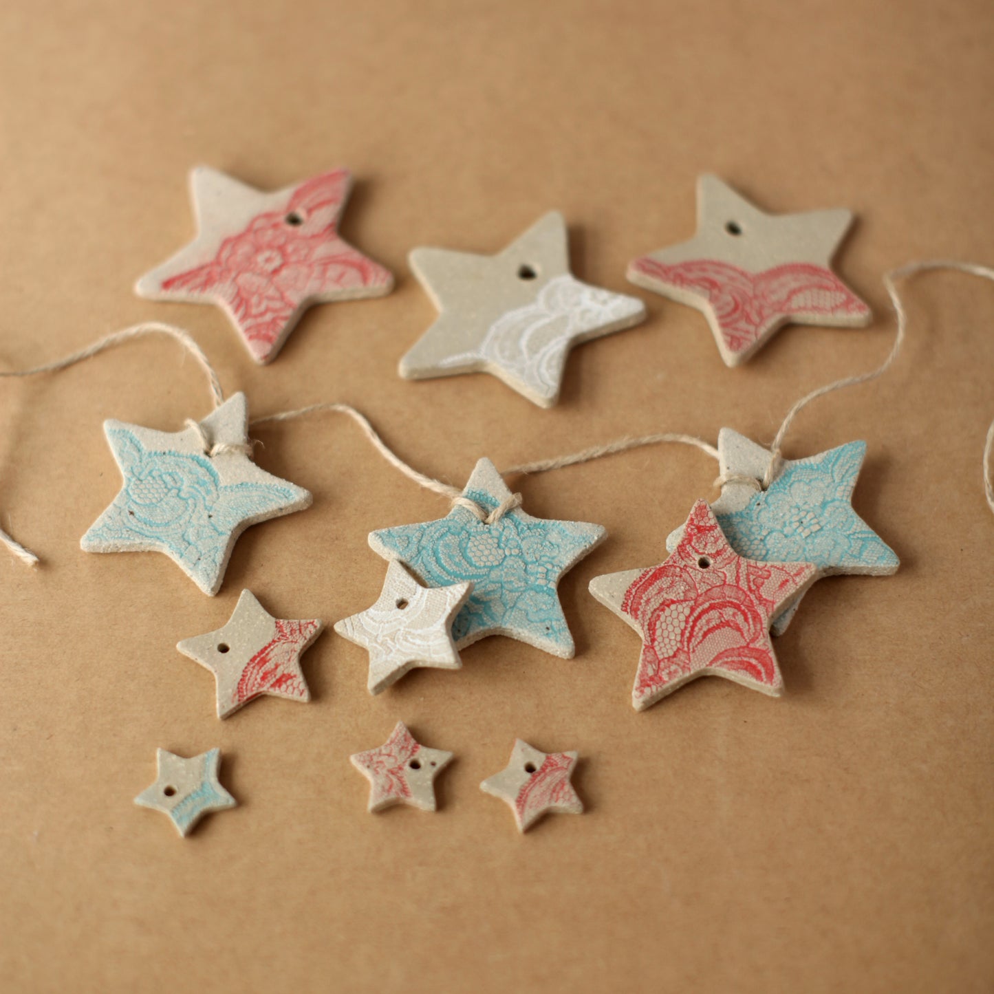Pressed Lace Star Christmas Ornament