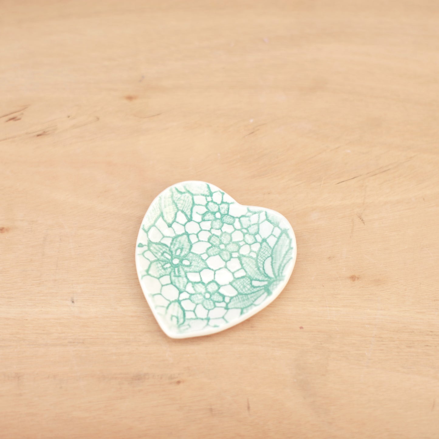 Pressed Lace Heart Ring Dish