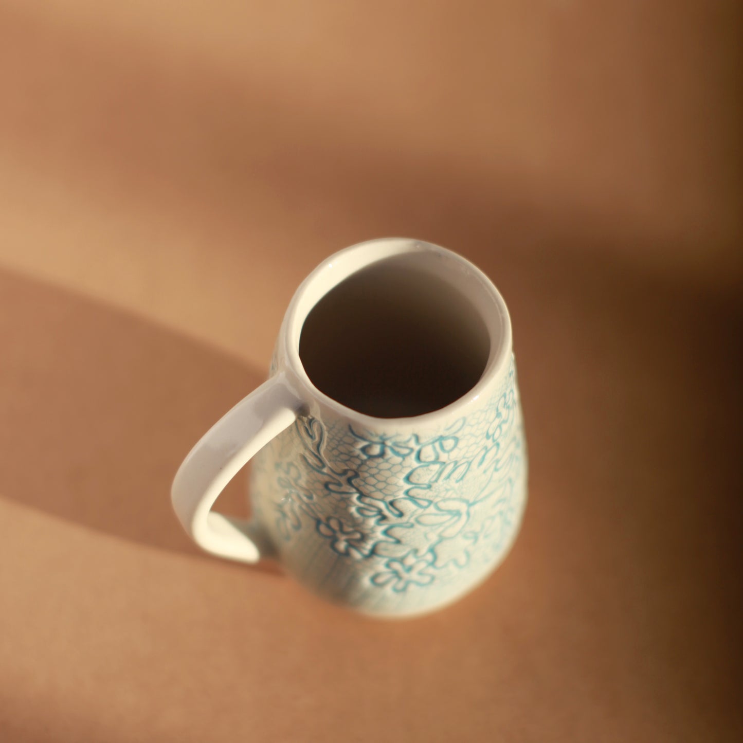 Pressed Lace Ceramic Mug